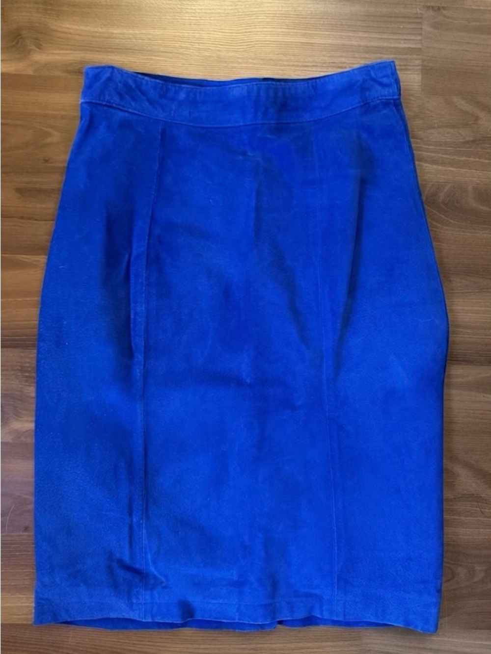 Vintage G -111 Genuine Royal Blue Suede - Women's Tailored Style skirt